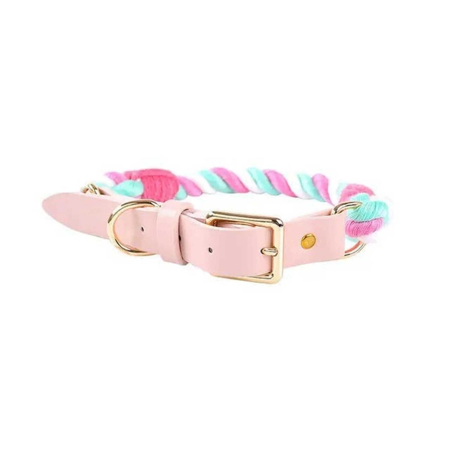 Luxe Royal Leather Rope Leash and Collar Set - Size: | Pack Of: 1